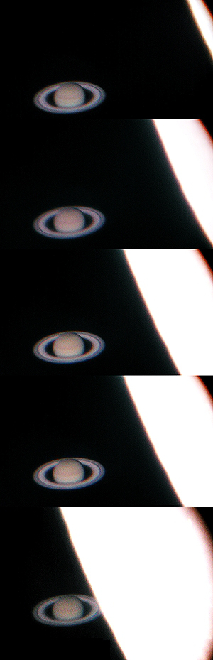 Saturnbedeckung 3.11.2001 Eintritt